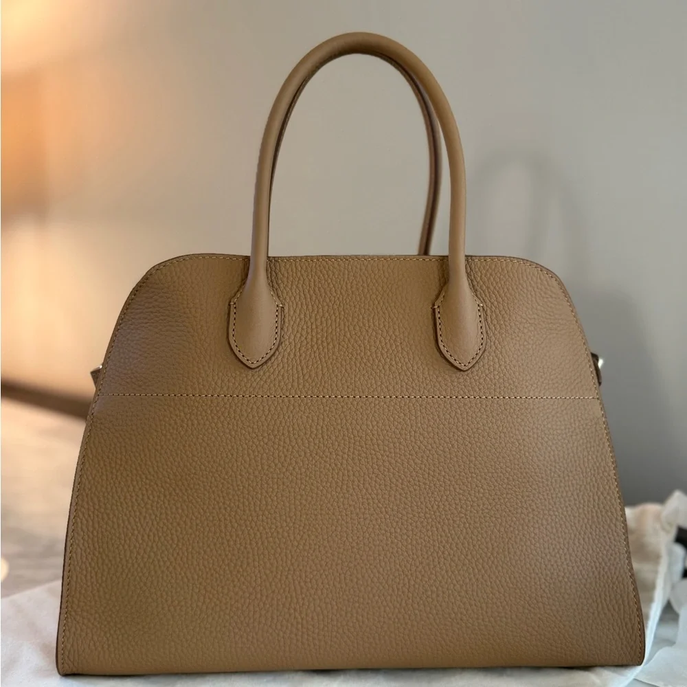 The Row Soft Margaux 12 Bag Sandpit Leather Silver Hardware - Picture 2 of 7